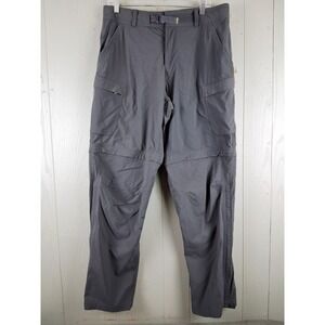 REI Co-op Sahara Convertible Pants Mens Hiking Travel Lightweight 36W X 31L Gray